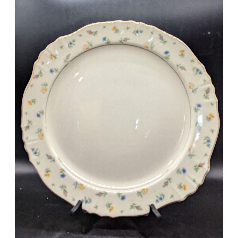 Vintage Syracuse China Suzanne Federal Round Handled Charger Platter 13.25"